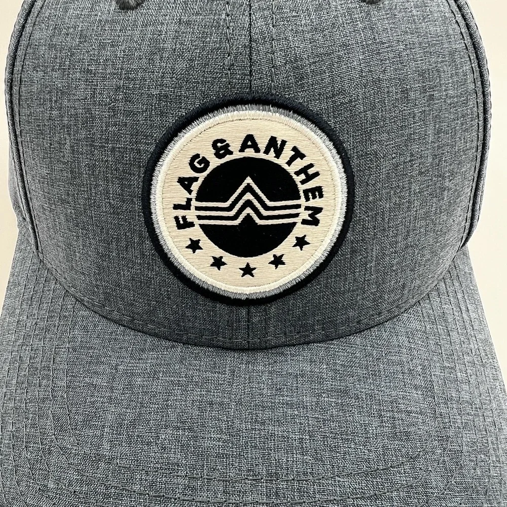 Flag & Anthem Snapback Hat Blue One Size Adjustable Mesh Back 6 Panel - Picture 1 of 7